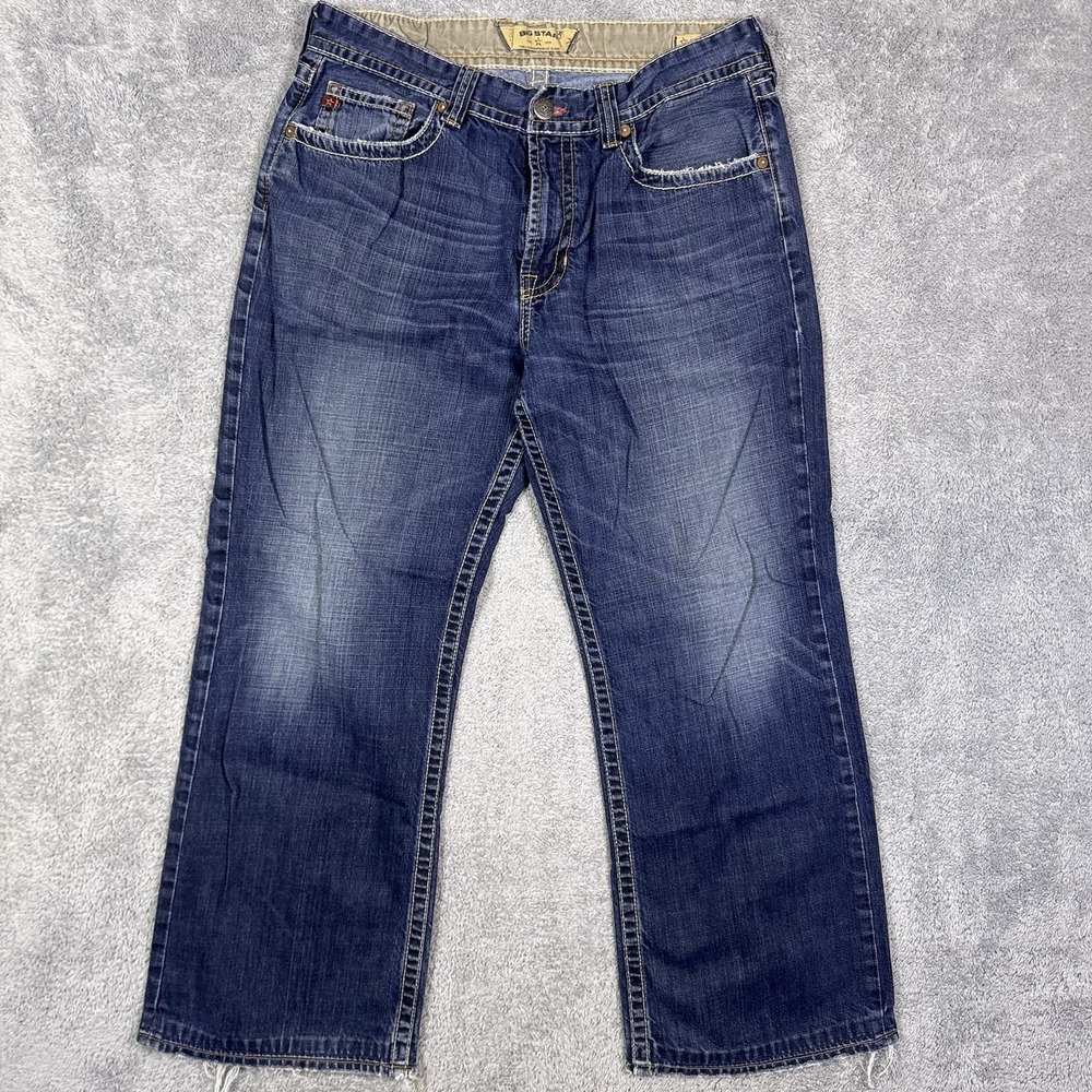 Big Star‎ Voyager Jeans Mens 36x30 Relaxed Loose Bootcut Baggy Wide Leg Whisker